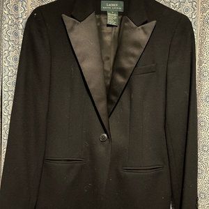 Lauren, Ralph Lauren, black wool blazer. Size 8